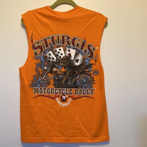 STURGIS rally- sleeveless Tshirt biker core - Picture 4 of 5